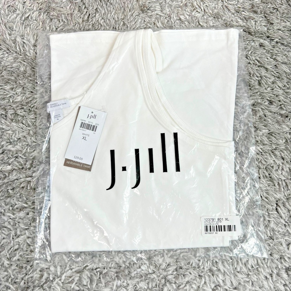 J.Jill Perfect Reversible Tank Top XL White NWT